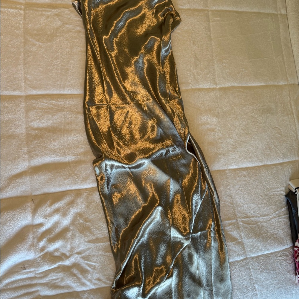ASOS Metallic Gold Dress